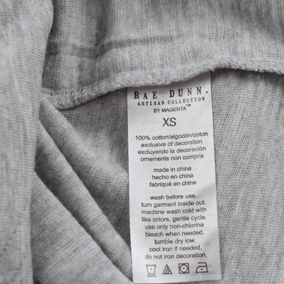 NWT Rae Dunn Coffee First Gray Tee T-Shirt XS - Picture 9 of 9